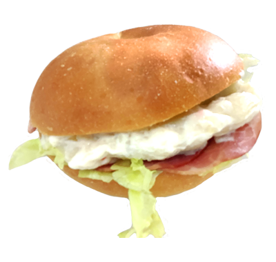 肩ロースとポテトサラダのベーグル