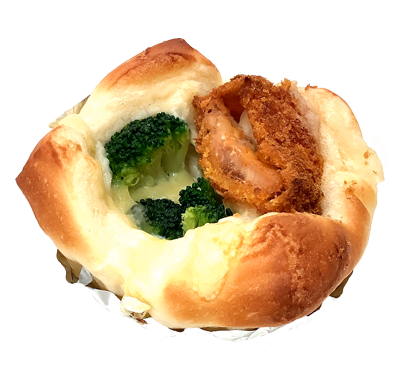 秋鮭とブロッコリーのグラタンパン