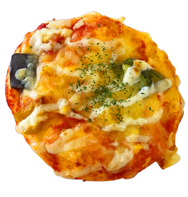 グリル野菜のピザ