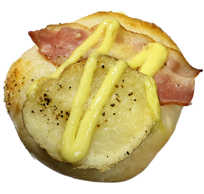 パルメザンチーズの</br>ベーコンポテト
