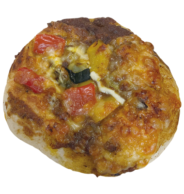 彩り野菜のカレーピザ